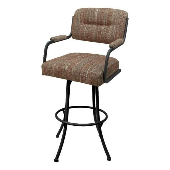 Swivel Counter Metal Bar Stool 26" - M-110 -  Watusi Madder - Grey
