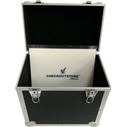(1) CheckOutStore Aluminum Heavy Duty 12" LP Vinyl Record Album Storage Box (Holds Up to 50 LPs) (Black)