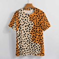 thumbnail image 3 of Leopard Print Pattern Women's T-Shirt Short Sleeve T Shirts Tops Tee Ladies Loose T, 3 of 6
