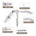 thumbnail image 3 of Unique Bargains 4.7' Wine Opener Waiter Corkscrew Red Wine Bottle Opener with Foil Cutter Silver, 3 of 6