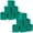 Teal, variant on Casafield Set of 12 Fabric Storage Cube Bins, Teal - 11" Collapsible Foldable Cloth Baskets for Shelves and Cubby Organizers