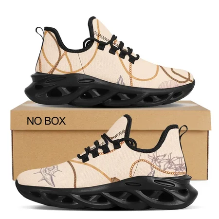 

Women Summer Shoe Golden Chain Luxury Print Couple 2024 Sandals Sneakers Scarpe Da Donna Walking Hombre Dropshipping