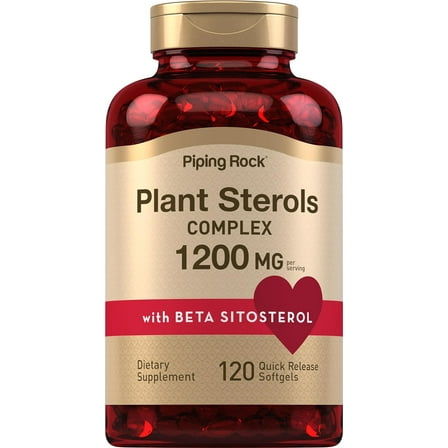 Plant Sterols Complex w/ Beta Sitosterol 1200 mg (per serving) | 120 Softgels | By Piping Rock