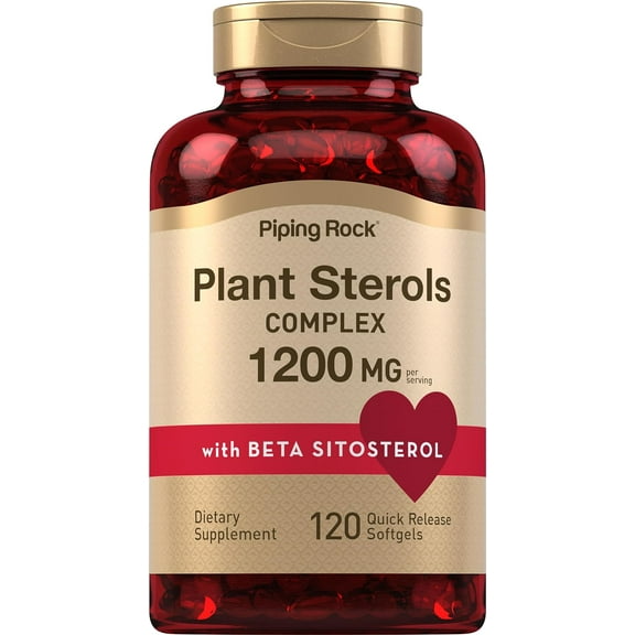 Plant Sterols Complex w/ Beta Sitosterol 1200 mg (per serving) | 120 Softgels | By Piping Rock