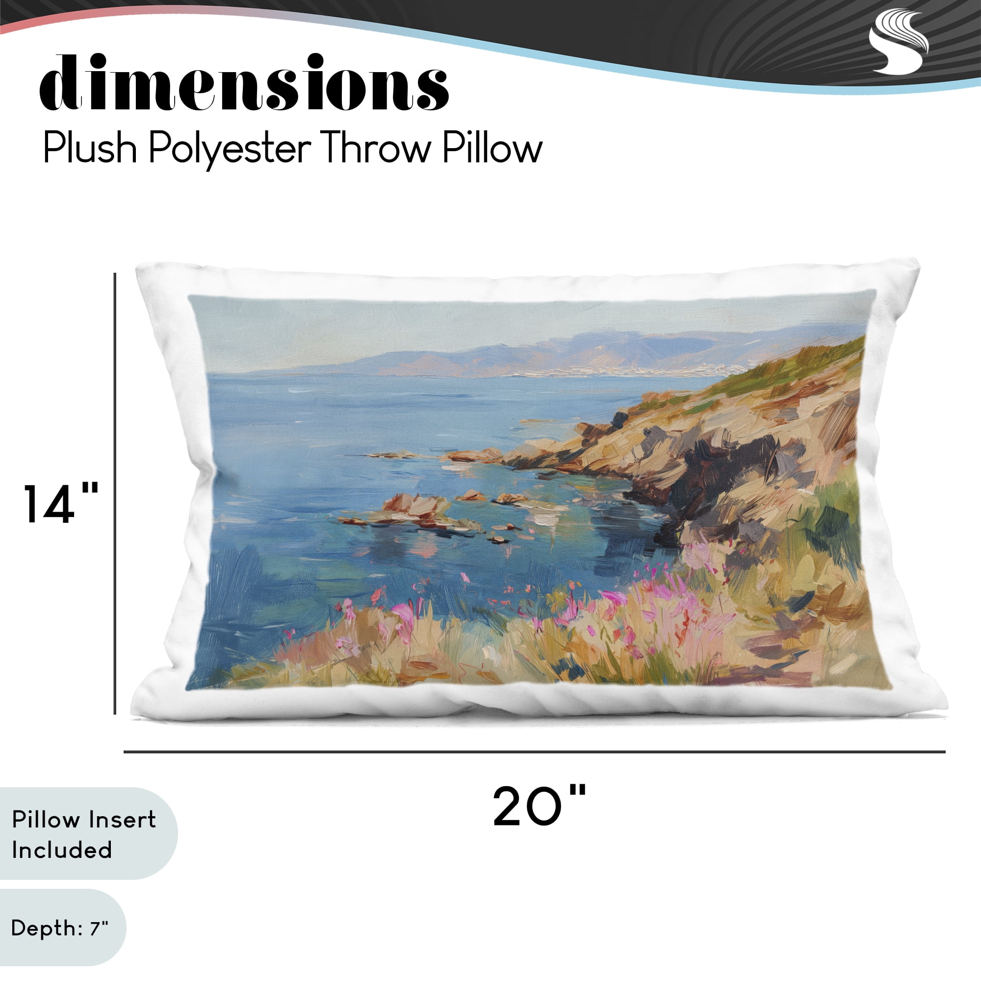 Stupell Industries Where Mountains Meet Sea Decorative Printed Throw Pillow, design by Svetlana Aleynikova