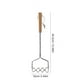 thumbnail image 3 of Machacadora de patatas de acero inoxidable | Prensa galvanizada de hierro | Mango de madera para un agarre cómodo | Diseño hueco para una maceración suave | Fácil de limpiar | Orificio para colgar |, 3 of 5