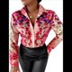 thumbnail image 1 of Blusas para Mujer, con Botones, Estilo Informal, de Negocios, de Larga, Elegantes y Sexys. Estampado Rosa XL, 1 of 9