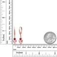 thumbnail image 2 of Gem Stone King 18K Rose Gold Plated Silver Peach Nano Morganite Red Ruby and White Lab Grown Diamond Drop Dangle Earrings for Women (3.23 Cttw, Heart Shape 7MM, Round 4MM), 2 of 4