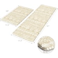 thumbnail image 3 of Kitchen Mats 2PCS,Cushioned Anti Fatigue Boho Kitchen Rugs and Mats,Non Slip Waterproof Kitchen Mats for Floor,Comfort Foam Standing Desk Mat for Home,Office,Sink,Laundry,Khaki and White, 3 of 6