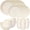 Beige, variant on 24 Piece Plates and Bowls Sets for 6, Unbreakable Dinnerware Sets, Dish Set for Camping, Dishwasher Microwave Safe, Outdoor Kitchen and Apartment Dinning RV Essentials, Black