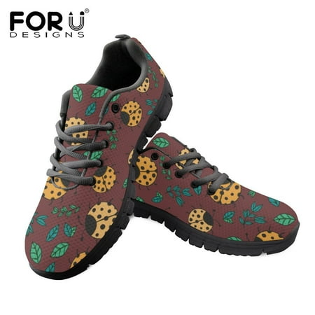 

Fashion Sneakers for Women Cartoon Beetle Pattern Flats Lace Up Shoes Ladies Lightweight Air Mesh Footwear Mujer