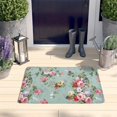 thumbnail image 2 of Pioneer Flower Floral Print Flannel Non Slip Door Rugs,Washable Door Mats Indoor,Decorative Door Mats,Dirt-Resistant and Absorbent Doormat for Entrance,Bedroom,Kitchen,Bathroom,31.5"x17", 2 of 4