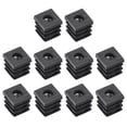 thumbnail image 1 of Unique Bargains 10Pack Inserts for Square Tubes with M6 Thread, for 0.63'x0.63' OD Square Tube, Black Plastic Plug Caster Insert Chair, 1 of 6