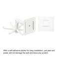 thumbnail image 5 of Uxcell 360 Degrees Rotating Folding Hook, Self Adhesive Wall Mounted Vertical  Hooks, White & Black 4 Pack, 5 of 6
