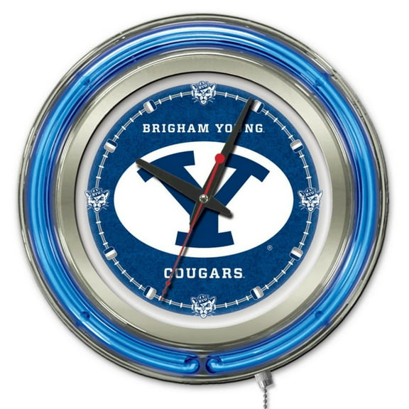 BYU Cougars 15" Neon Clock