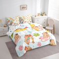 thumbnail image 2 of Erosebridal Swimming Capybara Kid Bedding Comforter Set, Summer Ocean Seashell King Bedding Sets, 7-Piece, 2 of 7