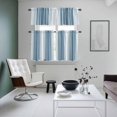 thumbnail image 4 of Blue Ombre Stripe Kitchen Curtains Sets for Windows 36 Inch Length, Farmhouse Simple Striped Rod Pocket Window Treatments Tier Curtains and Valances Set for Bedroom/Bathroom, 4 of 8