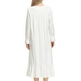 thumbnail image 4 of IROINNID Maxi Dress for Women Long Sleeve Dress Square-Neck Mid-Calf Leisure House Wear Discount,White, 4 of 4