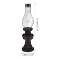 thumbnail image 5 of FUEENIRVA Emergency Lighting Kerosene Lamp Shape Candle Holder Black 1 Set, 5 of 6