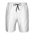 thumbnail image 4 of Kdxio White Pattern Mens Casual Shorts - Drawstring Summer Beach Sports Shorts for Men, 4 of 9