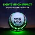 thumbnail image 2 of Pantalla LED de béisbol Spark Catch que brilla en la oscuridad para niños, color verde neón, 2 of 5