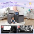 thumbnail image 3 of Tolead 6pcs Modular Kids Play Couch Child Sectional Sofa, Imaginative Furniture Play Set, Gray, 3 of 8