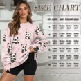 thumbnail image 6 of HELLHERO Panda Cherry Blossom Print Sweatshirt for Women Long Sleeve Crewneck Sweater with Pocket Oversized Pullover Tops Size M, 6 of 7
