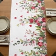 thumbnail image 5 of Table Runners 72 Inches Long Dress Scarves, Valentine's Day Farmhouse Kitchen Table Runner, Coffee Tablerunners, Watercolor Roses Flowers Leaves Spring 14x72 Inch, 5 of 9