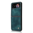 thumbnail image 4 of Compatible with Samsung Galaxy Z Flip 4 Case, Retro Anti-Drop Durable PU Leather Women Girls Men All Inclusive Reinforced Corners Case for Samsung Galaxy Z Flip 4 5G 2022, Blue, 4 of 11