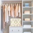 thumbnail image 4 of Yayeee Collapsible Cube Storage Bin with Lid Fabric Closet Decorative Basket with Handles, Light Brown Pattern, 4 of 7