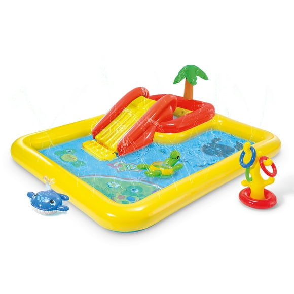 Intex 100" x 77" Inflatable Ocean Play Center Backyard Kiddie Pool Games
