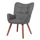 thumbnail image 1 of Yeshouse sillas modernas para comedor, tapizadas de estilo mediados de siglo con respaldo y patas de madera maciza, color blanco, ideales para cocina, comedor, sala de estar o restaurante, 1 of 7