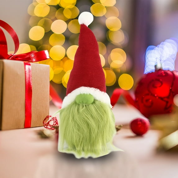 BIGTREE Christmas Gnome Swedish Santa Tomte Xmas Soft Plush Holiday Decorative Ornament Green, 16in