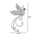 thumbnail image 5 of Xinyolin Simple Luxury Women Phoenix Shape Brooch Shining Rhinestones Inlaid Faux Pearl Suit Badge Electroplating Pin Outfit Accessories, 5 of 7