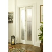 AWC Mission Glass Bifold Door, 32" Wide x 80" High, Unfinished Pine