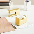 thumbnail image 2 of 2 Piece Matte Gold Stapler and Tape Dispenser Set for Home Office Decor, Classroom Supplies, Desk Accessories for Dorm Room, Students, Teachers, Office Organization, 2 of 10