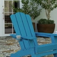 thumbnail image 6 of Merrick Lane Adirondack Chair with Cup Holder, Weather Resistant HDPE Adirondack Chair in Blue, Set of 4, 6 of 12