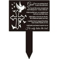 thumbnail image 2 of Rectangle Shaped Dove Cross Memorial Remembrance Plaque Stake for Cemetery Acrylic Waterproof Sympathy Garden Stake for Yard Grave Cemetery, 2 of 8