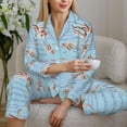 thumbnail image 6 of Daiia Octopus for Women's Long-Sleeved Pajama Set – Soft & Comfortable Sleepwear Button-Up Pajamas Cozy Lounge Wear-Large, 6 of 7