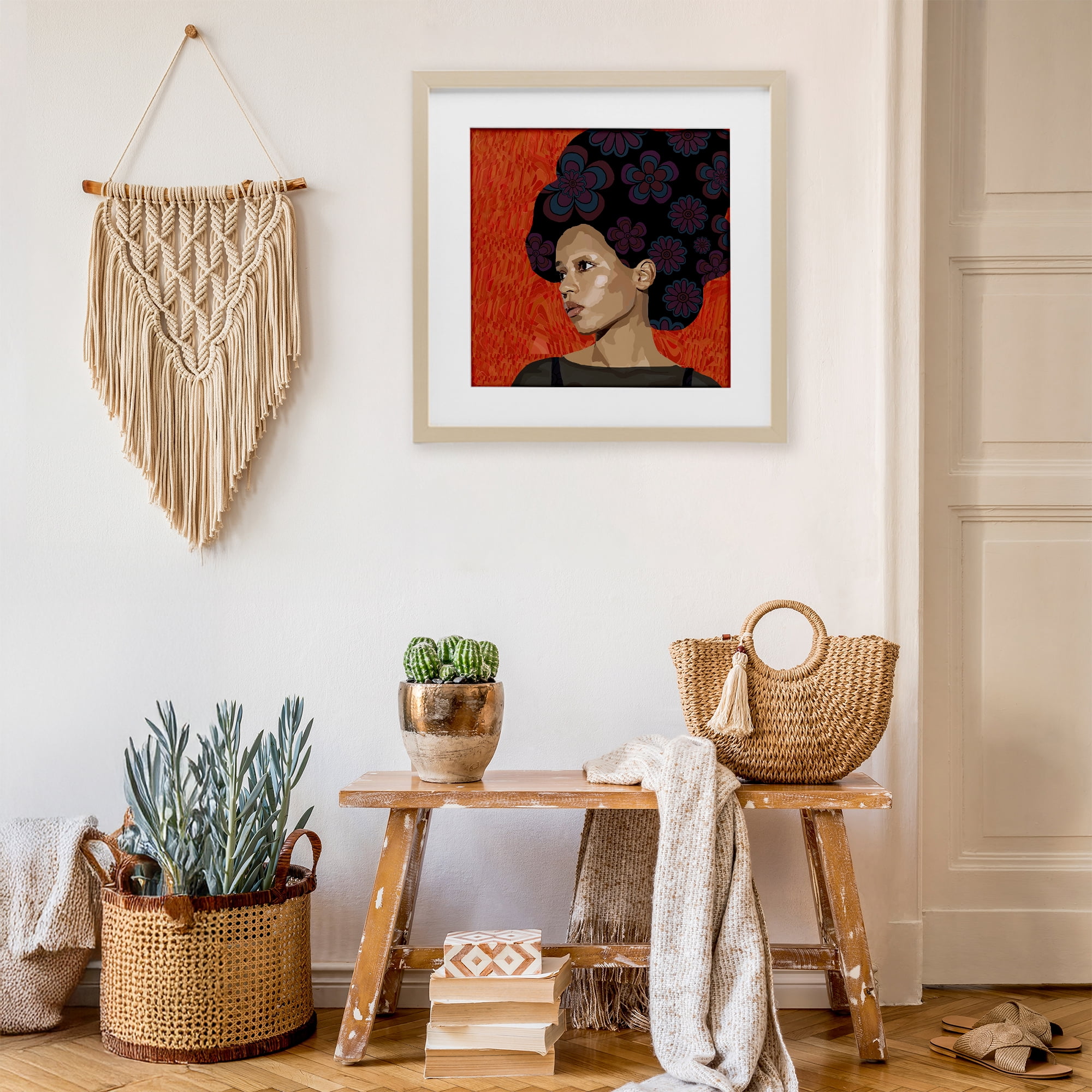 Stupell Industries Portrait Of A Dreamer Birch Framed Print Under Glass, design by Lynnda Rakos
