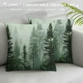 thumbnail image 3 of Leisuo Pillow Cases Forest Green Summer Woods Evergreen Coniferous Trees Home Decorative Pillowcase Standard Pattern Throw Pillow Covers White, 3 of 5