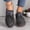 Dark Gray, variant on Women's Closed Toe Lace-Up Wedge Mules Cut-Out Detail Casual Summer Slide Sandals for Women Wide Width Soft Sole