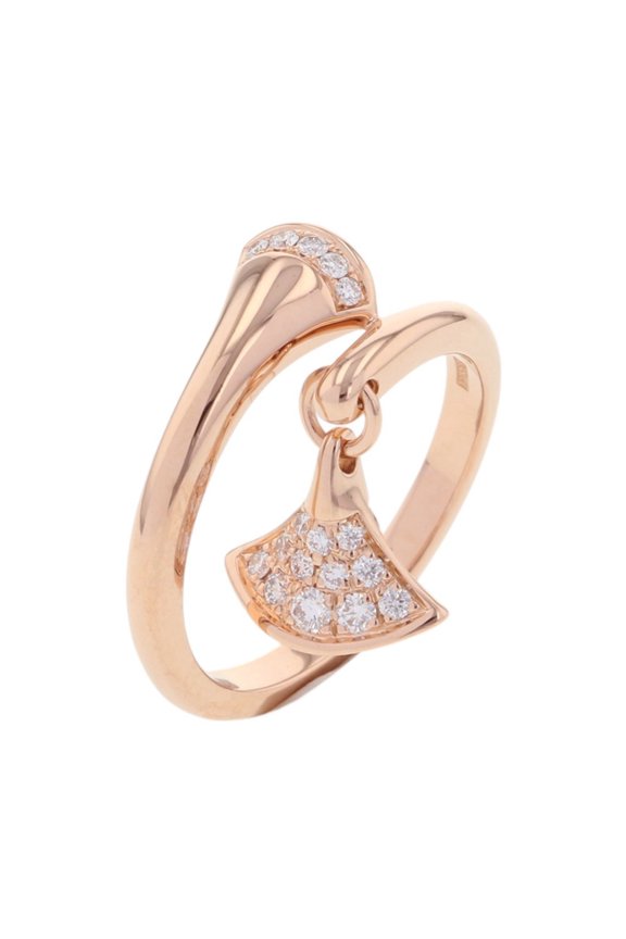 Pre-Owned BVLGARI Diva's Dream Diamond Ring, 18KPG Pink Gold, Size Approx. 1, 351032.