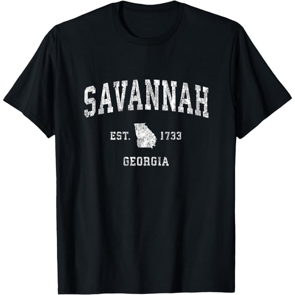 Savannah Georgia GA Vintage Athletic Sports Design T-Shirt mens t shirt,black,women,funny,misfits,men,journey,t-shirt