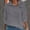 Gray, variant on AXXD Women's T-Shirts Black Basic 2024 Spring New Retro Casual Neck Zipper Solid Color Sweater Plaid Pullover Sweater Top
