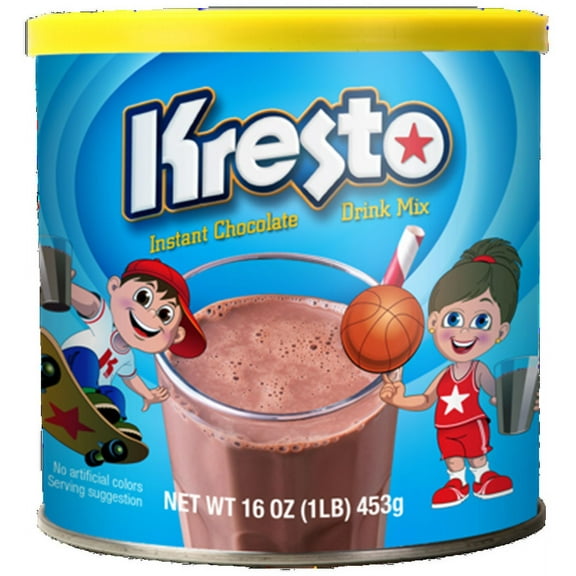Kresto Chocolate Flavor Powder Drink Mix 16 oz, Can