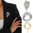 thumbnail image 2 of Modern Alloy Brooch In Gold or White K Tone Stylish Lapel Pin Accessory Suitable For Office Wear And Special Occasions, 2 of 21