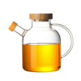 thumbnail image 1 of No Drip Oil Vinegar Dispenser Bottle with Wooden Lid High Heat-resistant Borosilicate Glass Oiler, 1 of 3