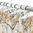 thumbnail image 6 of Shower Curtain 66"W x 72"L Brown Leaves Gray Forest Watercolor Fabric Shower Curtains Set with Hooks Water Repellent Bathroom Curtains Machine Washable Bathroom Accessories, 6 of 6