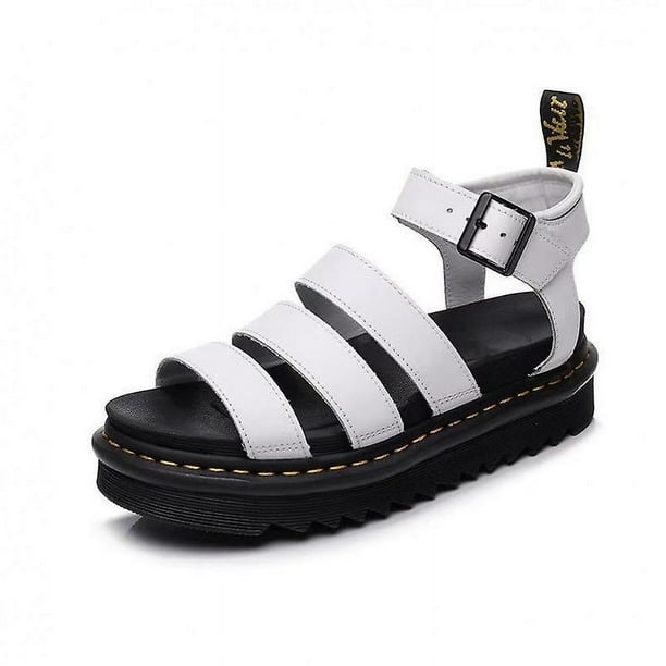 Sandalias gruesas de gladiador cómodas para mujer Suela gruesa duradera con diseño de tiras Plataformas planas de bloque de moda para verano Varios tamaños